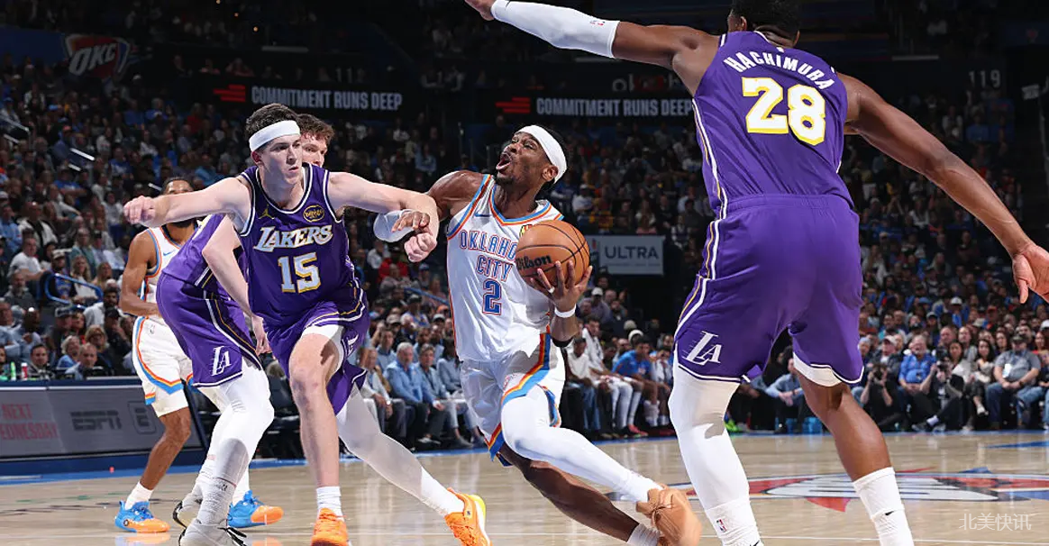 🚀雷霆 4 连胜稳居联盟第一！121-92 狂虐湖人