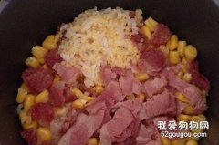 【寵物美食】自制狗狗美食之香腸雞蛋飯