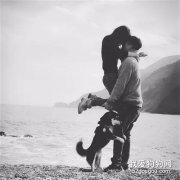 網友跟女朋友拍合照，阿柴一個舉動，讓全網友都心疼它！