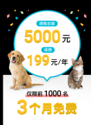 國任保險推出3個月免費寵物醫療保險，從此養寵無憂