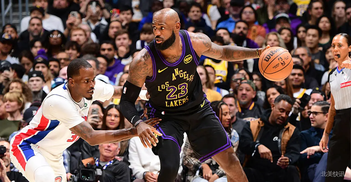 湖人22分惨败活塞 詹姆斯生日夜仅17分