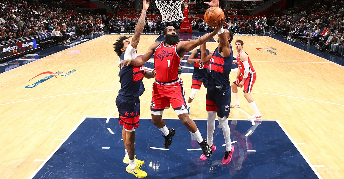 哈登41分钟准三双主宰末节！快船险胜奇才豪取6连胜