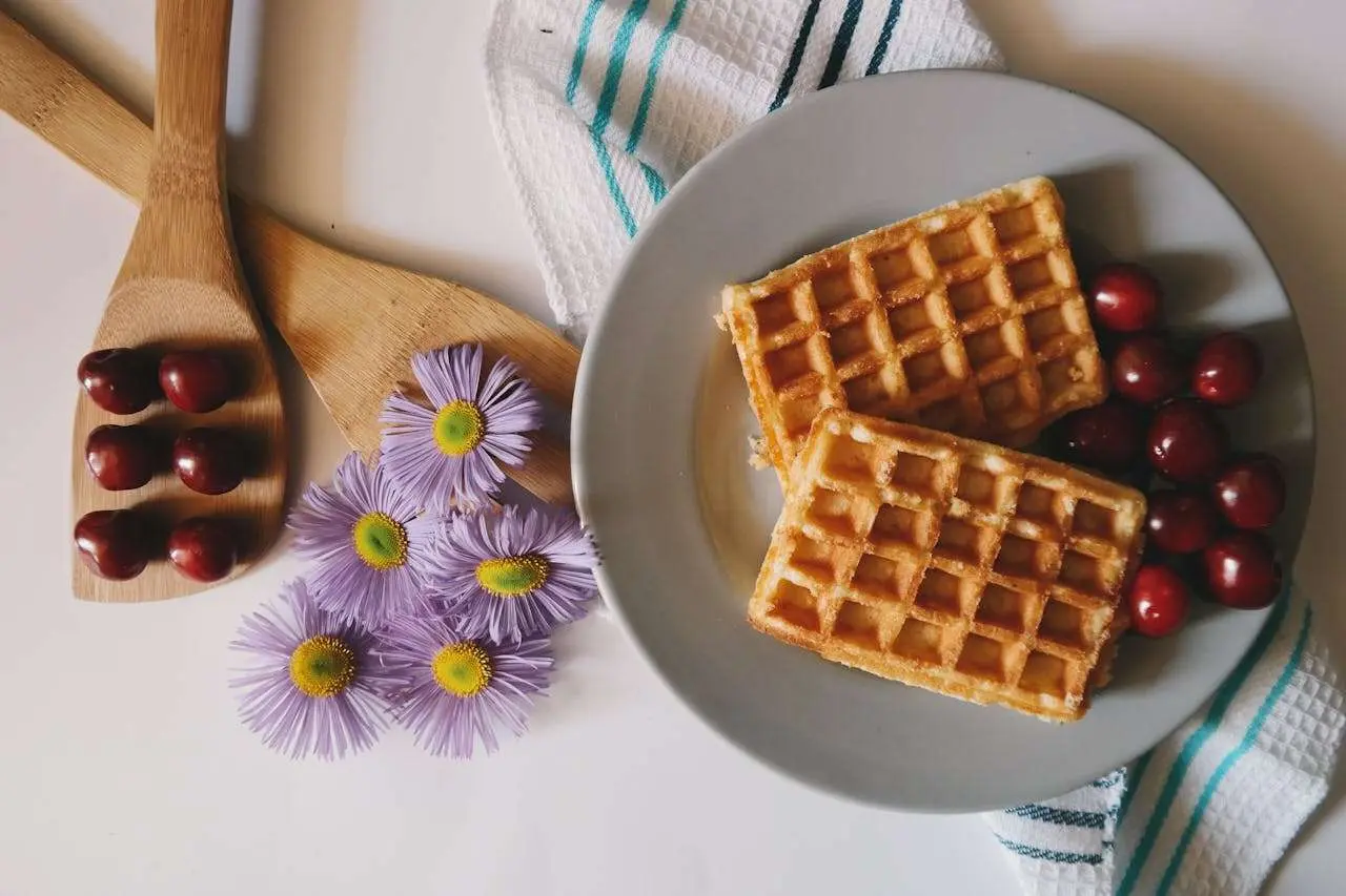 水滴英语小短文，用阅读记住10000单词（食物类主题 waffle 华夫饼，高效记单词）