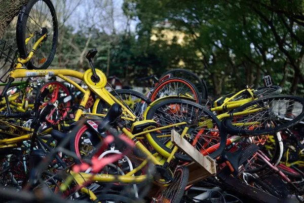 共享单车受到破坏 Ofo Has Been Destroyed